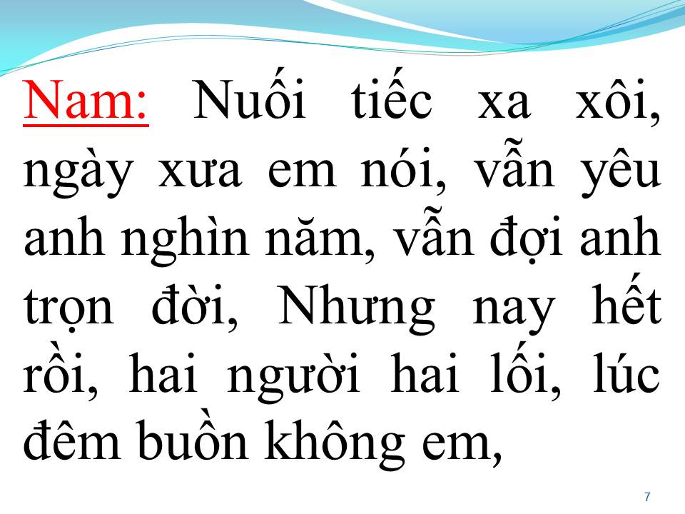Lời bài hát KHÔNG BAO GIỜ QUÊN ANH (SONG CA)