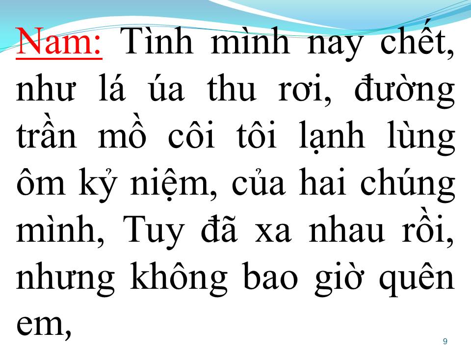 Lời bài hát KHÔNG BAO GIỜ QUÊN ANH (SONG CA)
