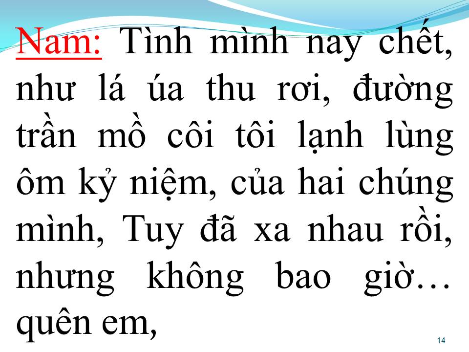 Lời bài hát KHÔNG BAO GIỜ QUÊN ANH (SONG CA)