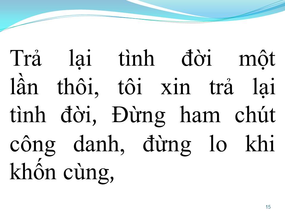 Lời bài hát MỘT LẦN THÔI