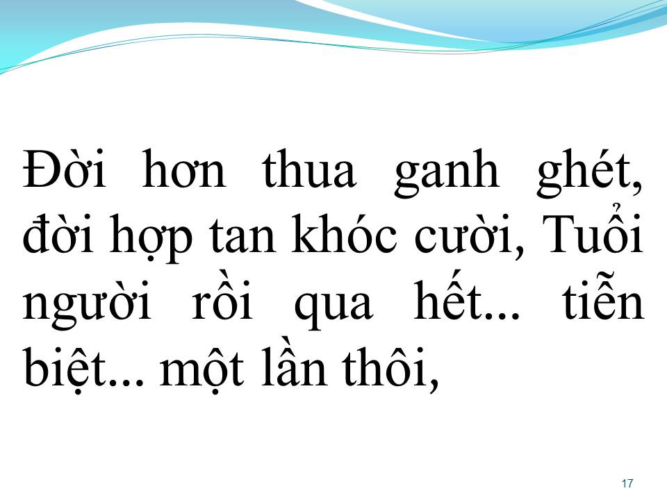 Lời bài hát MỘT LẦN THÔI