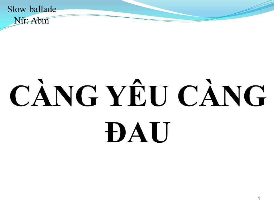 Lời bài hát CÀNG YÊU CÀNG ĐAU