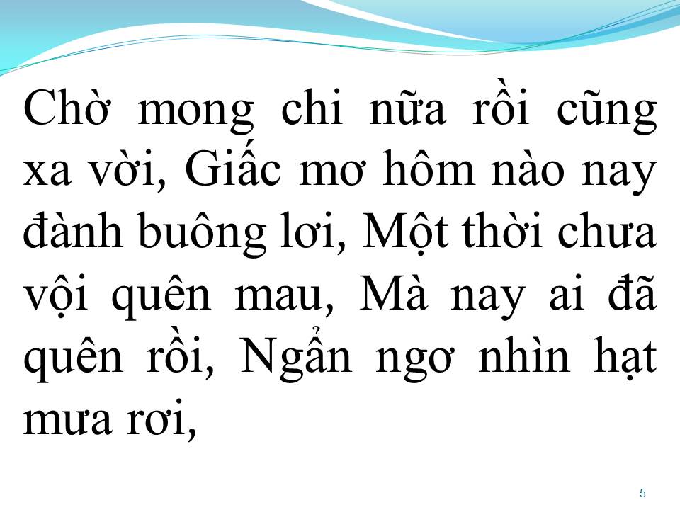 Lời bài hát MỘT THỜI CHƯA VỘI QUÊN NHAU