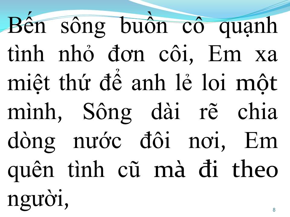 Lời bài hát BẾN SÔNG BUỒN