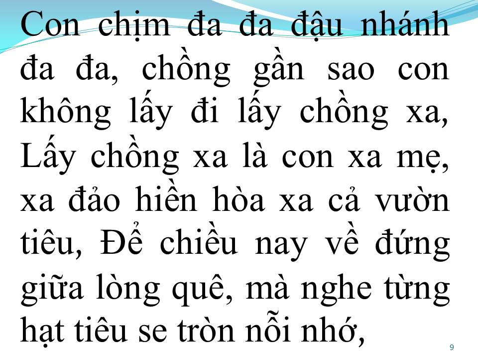 Lời bài hát VƯỜN TIÊU QUÊ MẸ (TÂN CỔ)