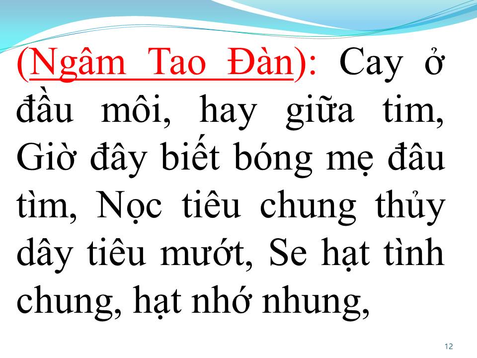 Lời bài hát VƯỜN TIÊU QUÊ MẸ (TÂN CỔ)