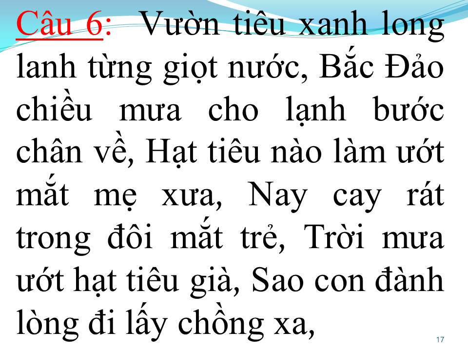 Lời bài hát VƯỜN TIÊU QUÊ MẸ (TÂN CỔ)