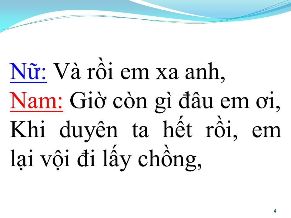 Lời bài hát ĐOẠN BUỒN CHO NHAU (SONG CA)