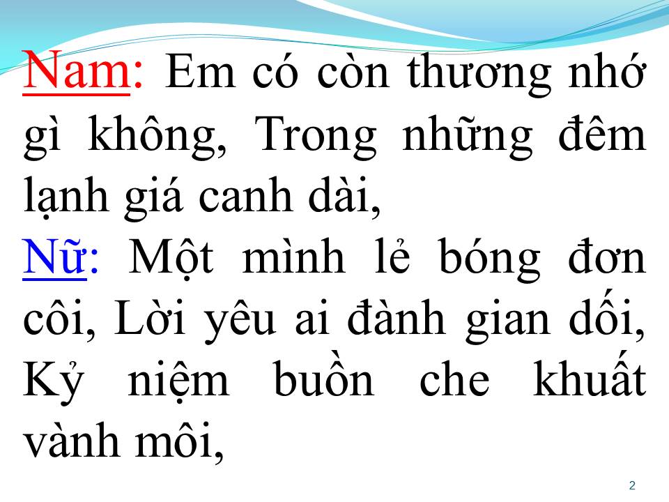 Lời bài hát TÌNH ĐỜI 2 (SONG CA)
