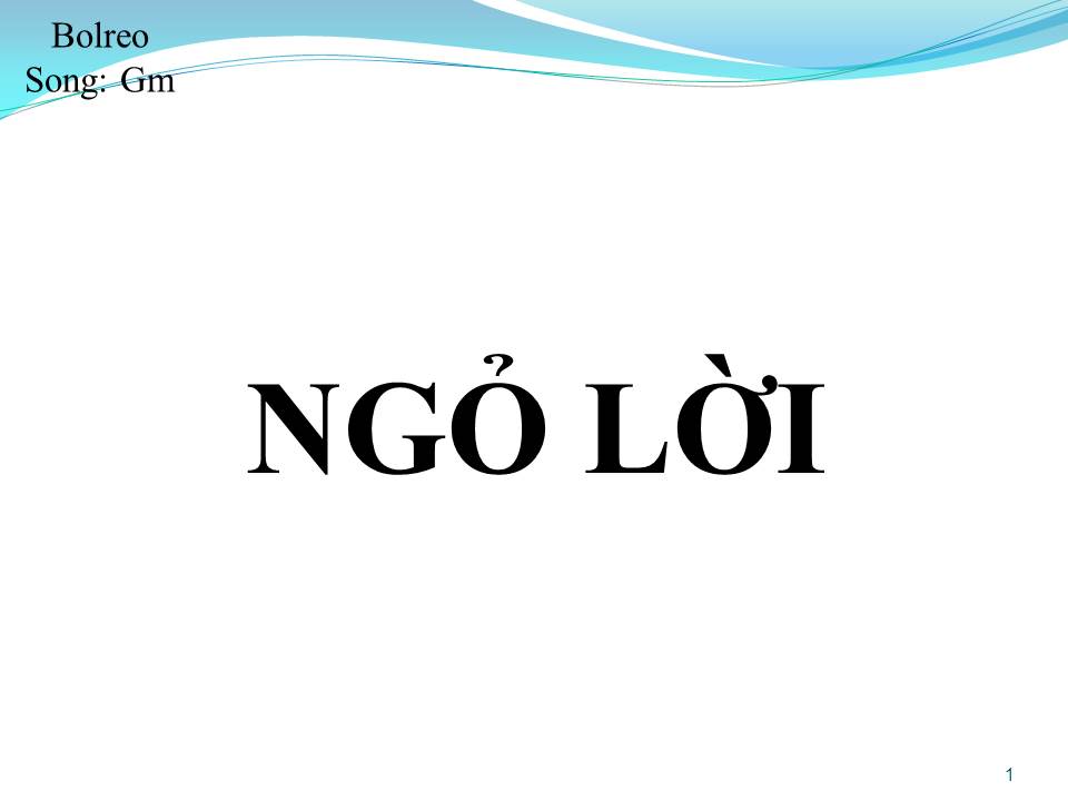 Lời bài hát NGỎ LỜI (SONG CA)