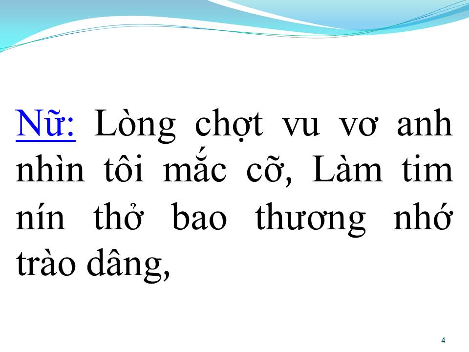 Lời bài hát NGỎ LỜI (SONG CA)