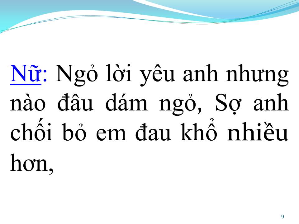 Lời bài hát NGỎ LỜI (SONG CA)
