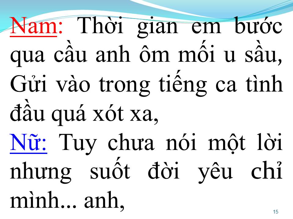 Lời bài hát NGỎ LỜI (SONG CA)
