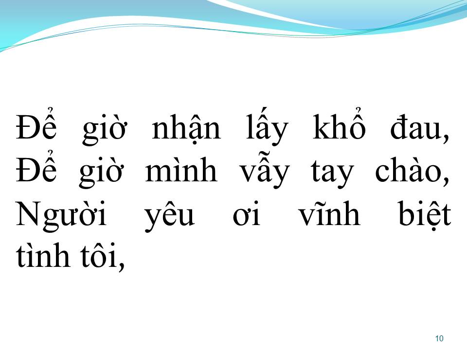 Lời bài hát VĨNH BIỆT TÌNH TÔI