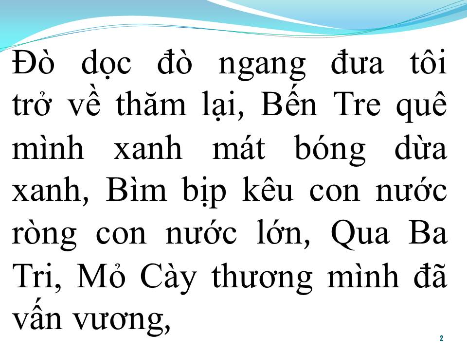 Lời bài hát ĐẸP MÃI BẾN TRE