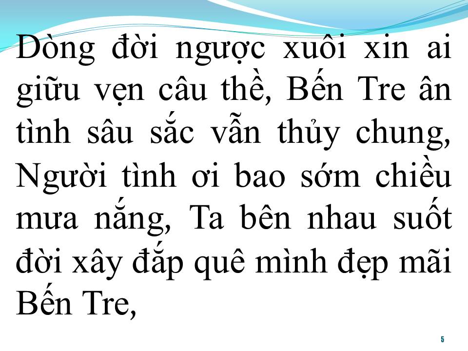 Lời bài hát ĐẸP MÃI BẾN TRE