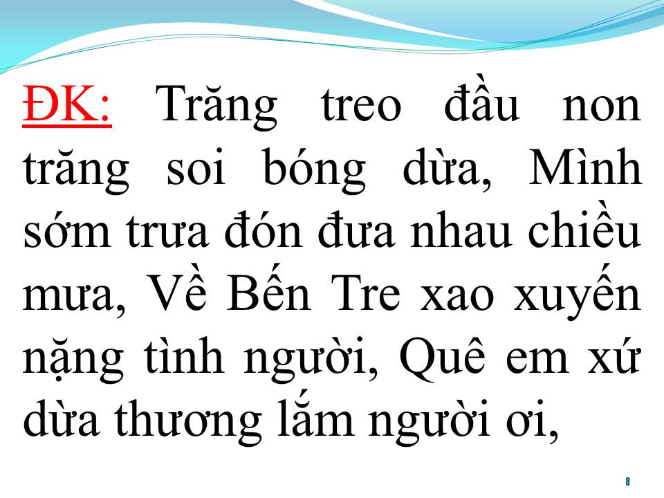 Lời bài hát ĐẸP MÃI BẾN TRE