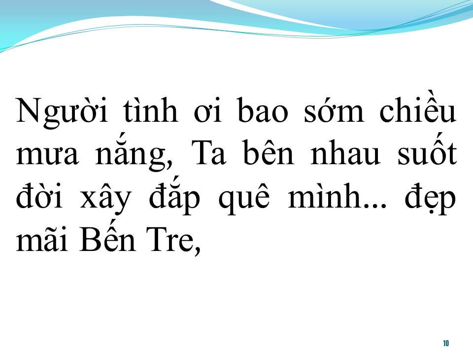 Lời bài hát ĐẸP MÃI BẾN TRE