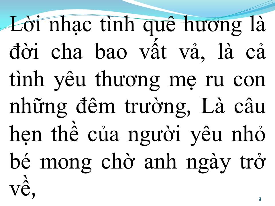 Lời bài hát NHẠC TÌNH QUÊ HƯƠNG