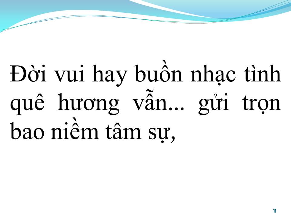 Lời bài hát NHẠC TÌNH QUÊ HƯƠNG