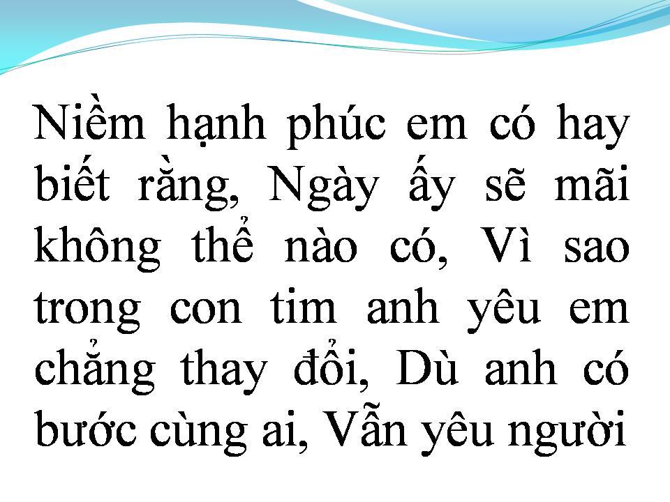 Lời bài hát CÓ THỨ HẠNH PHÚC GỌI LÀ CHIA TAY