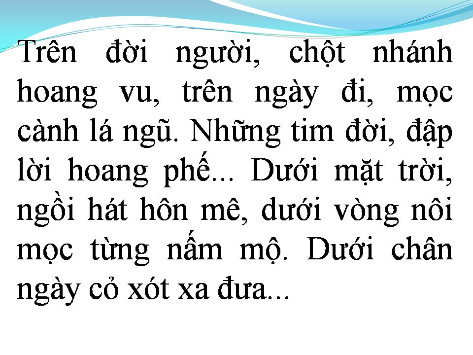 Lời bài hát CỎ XÓT XA ĐƯA