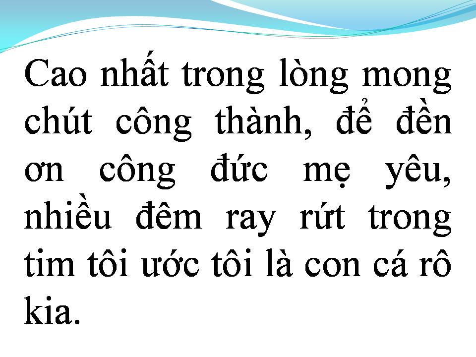 Lời bài hát CON CÁ RÔ ĐỒNG