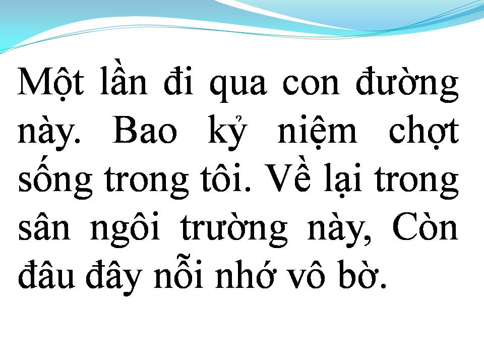 Lời bài hát CON ĐƯỜNG ĐẾN TRƯỜNG