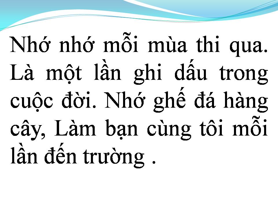 Lời bài hát CON ĐƯỜNG ĐẾN TRƯỜNG