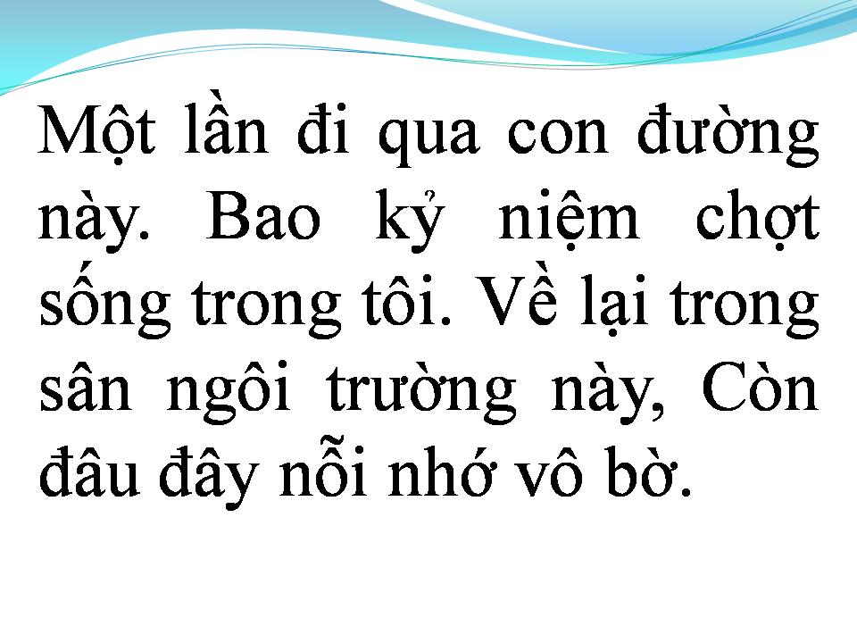 Lời bài hát CON ĐƯỜNG ĐẾN TRƯỜNG