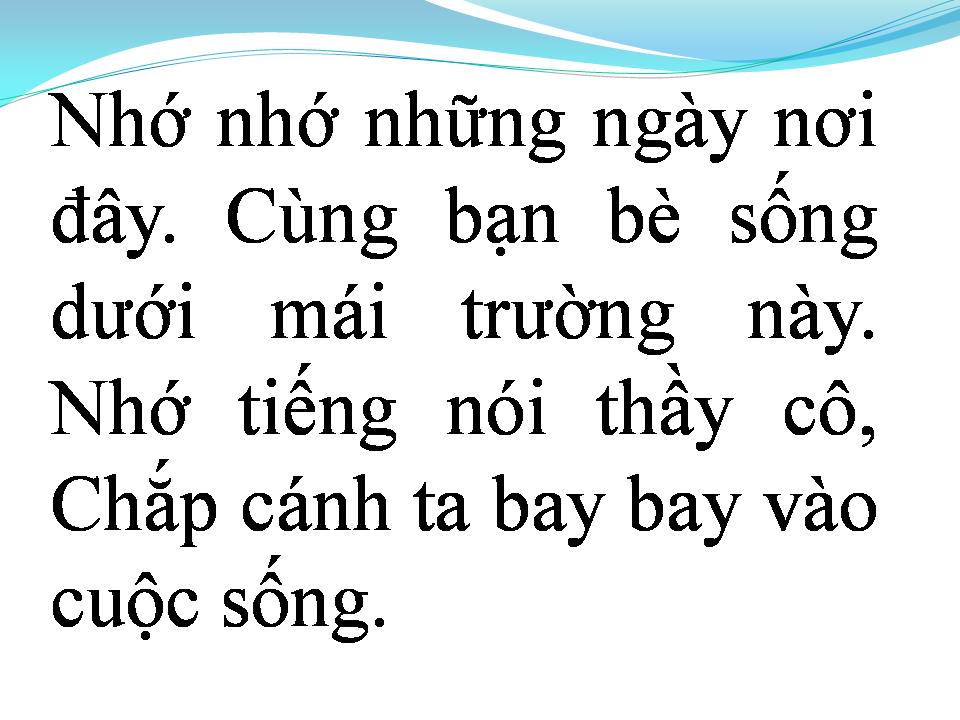 Lời bài hát CON ĐƯỜNG ĐẾN TRƯỜNG