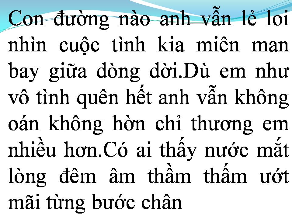 Lời bài hát CON ĐƯỜNG MƯA GIÓ