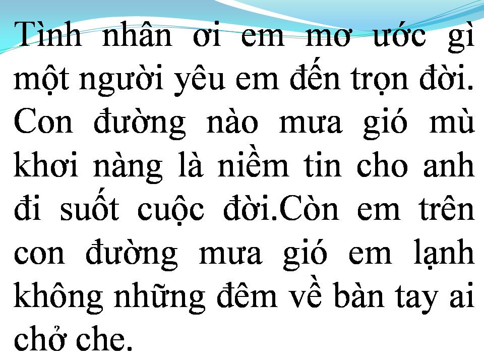 Lời bài hát CON ĐƯỜNG MƯA GIÓ
