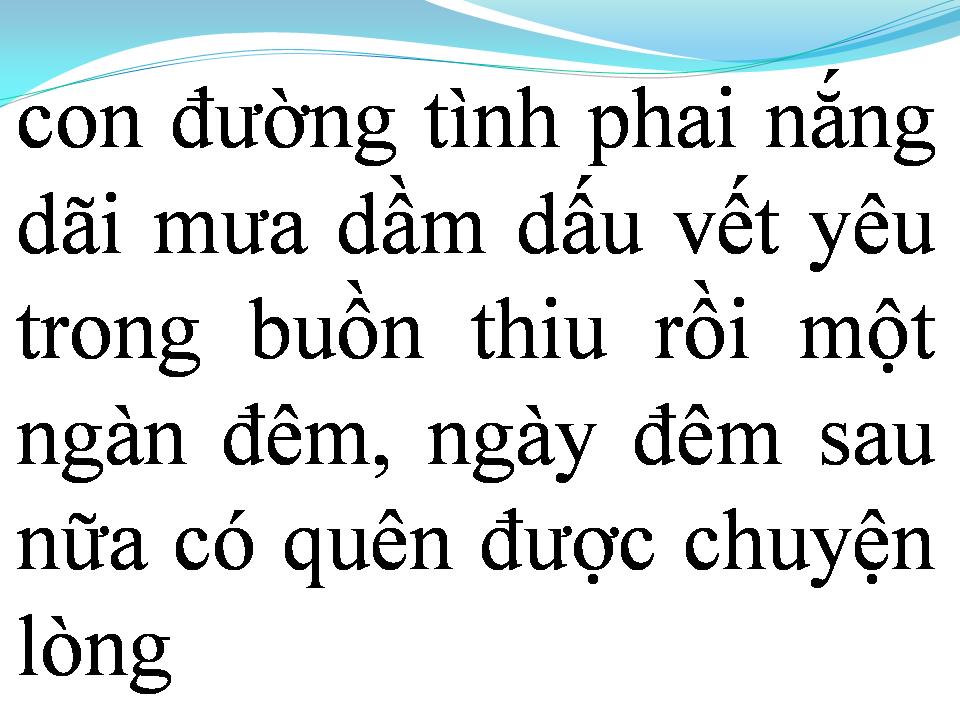 Lời bài hát CON ĐƯỜNG TÌNH PHAI