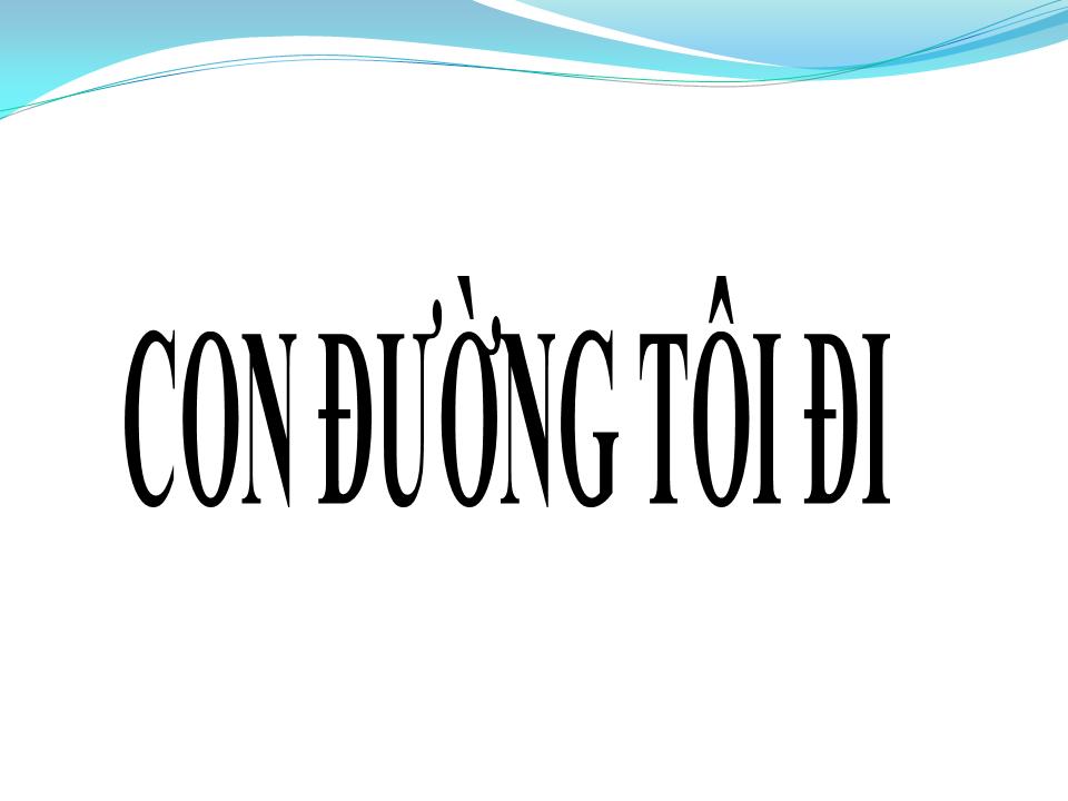 Lời bài hát CON ĐƯỜNG TÔI ĐI