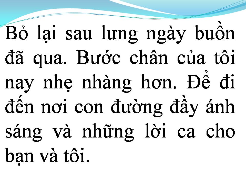 Lời bài hát CON ĐƯỜNG TÔI ĐI