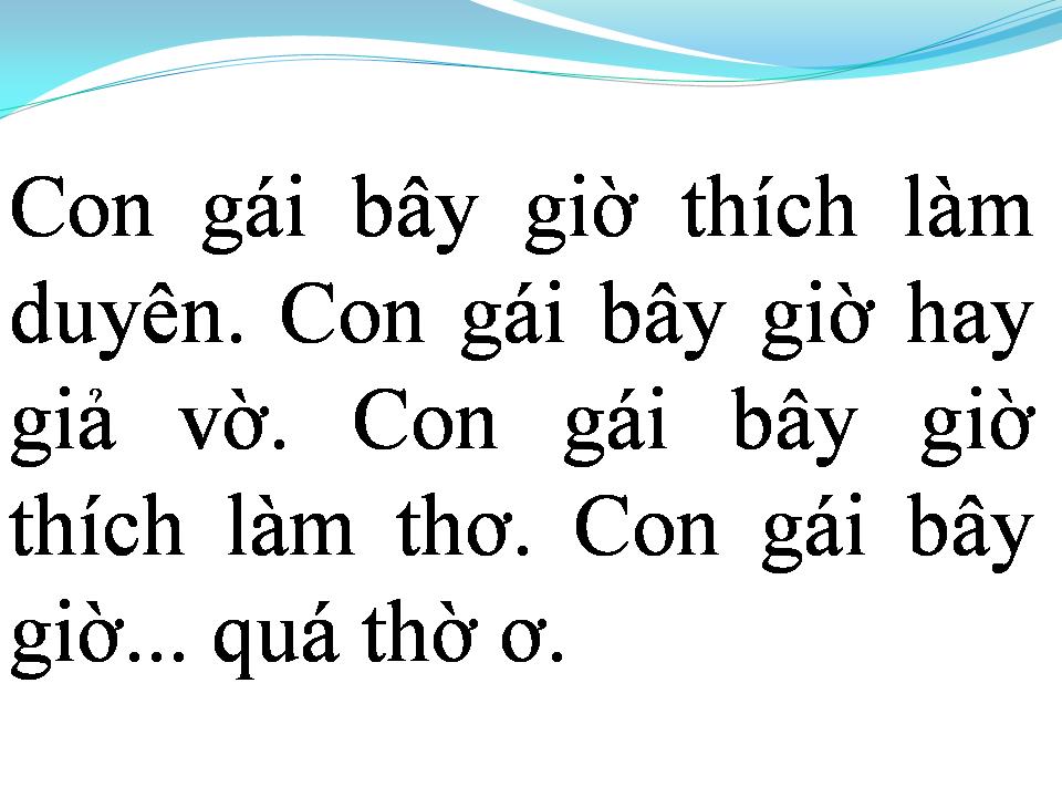 Lời bài hát CON GÁI BÂY GIỜ