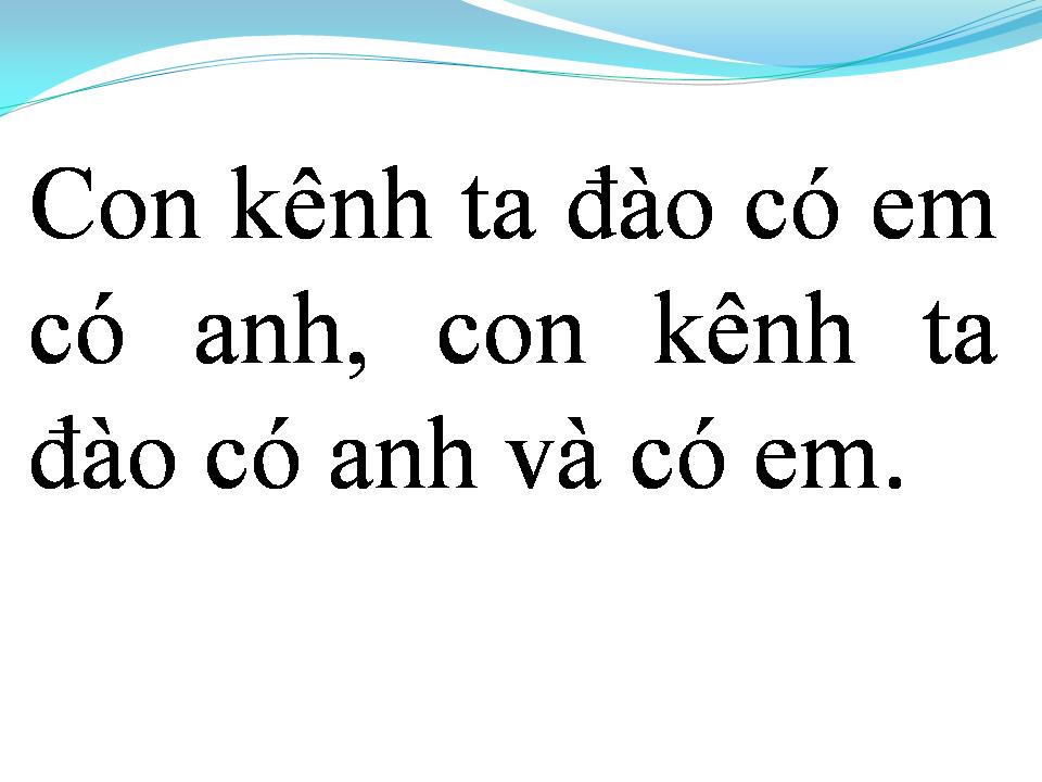 Lời bài hát CON KÊNH TA ĐÀO