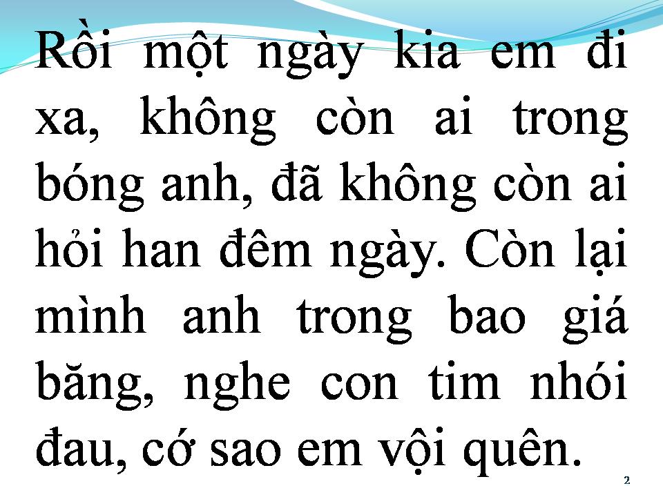Lời bài hát CÒN LẠI MỘT MÌNH