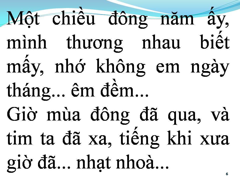 Lời bài hát CÒN MÃI MÙA ĐÔNG