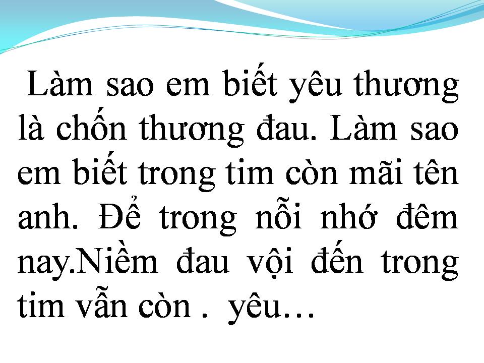 Lời bài hát CÒN MÃI YÊU THƯƠNG