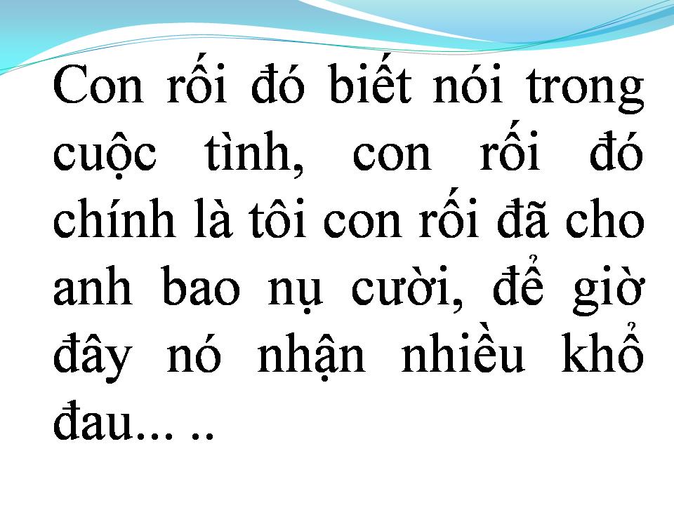 Lời bài hát CON RỐI