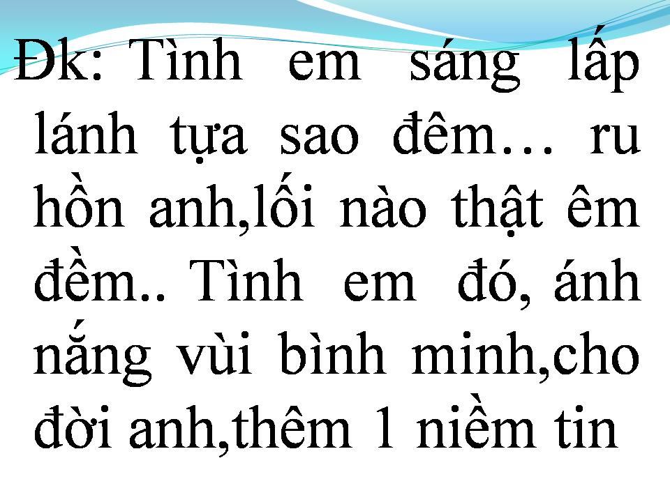 Lời bài hát CON SÓNG YÊU THƯƠNG