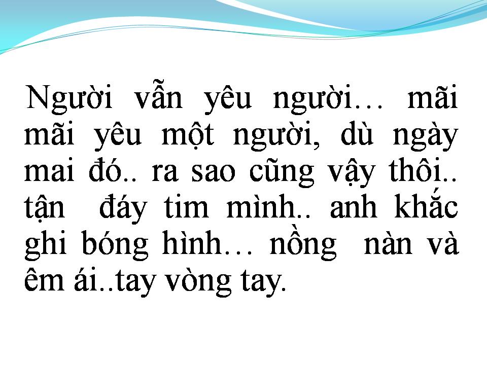 Lời bài hát CON SÓNG YÊU THƯƠNG