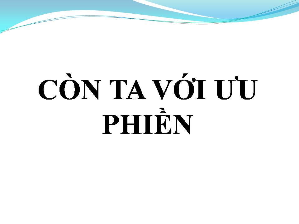 Lời bài hát CÒN TA VỚI ƯU PHIỀN