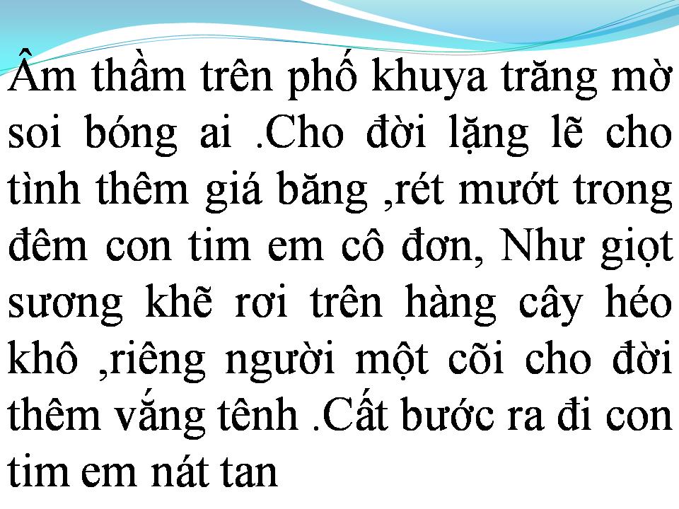 Lời bài hát CON TIM CÔ ĐƠN