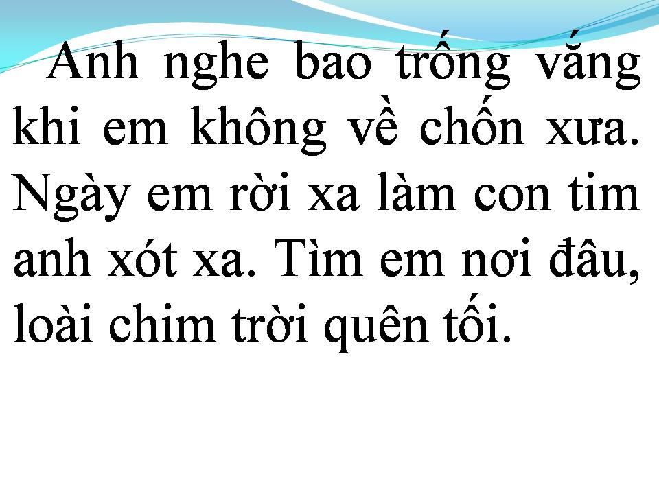 Lời bài hát CON TIM LÃNG QUÊN
