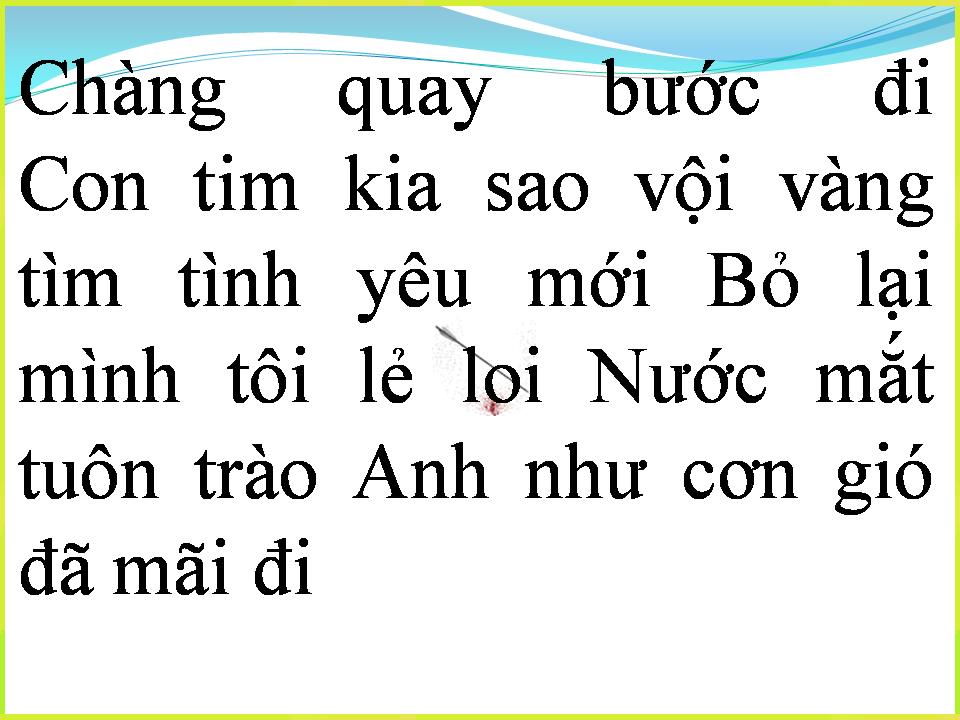 Lời bài hát CON TIM LẼ LOI