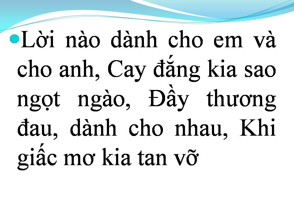 Lời bài hát CON TIM TAN VỠ