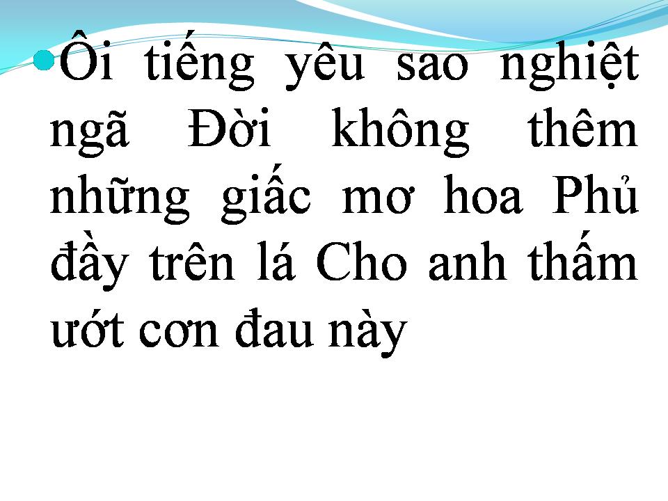 Lời bài hát CON TIM TAN VỠ